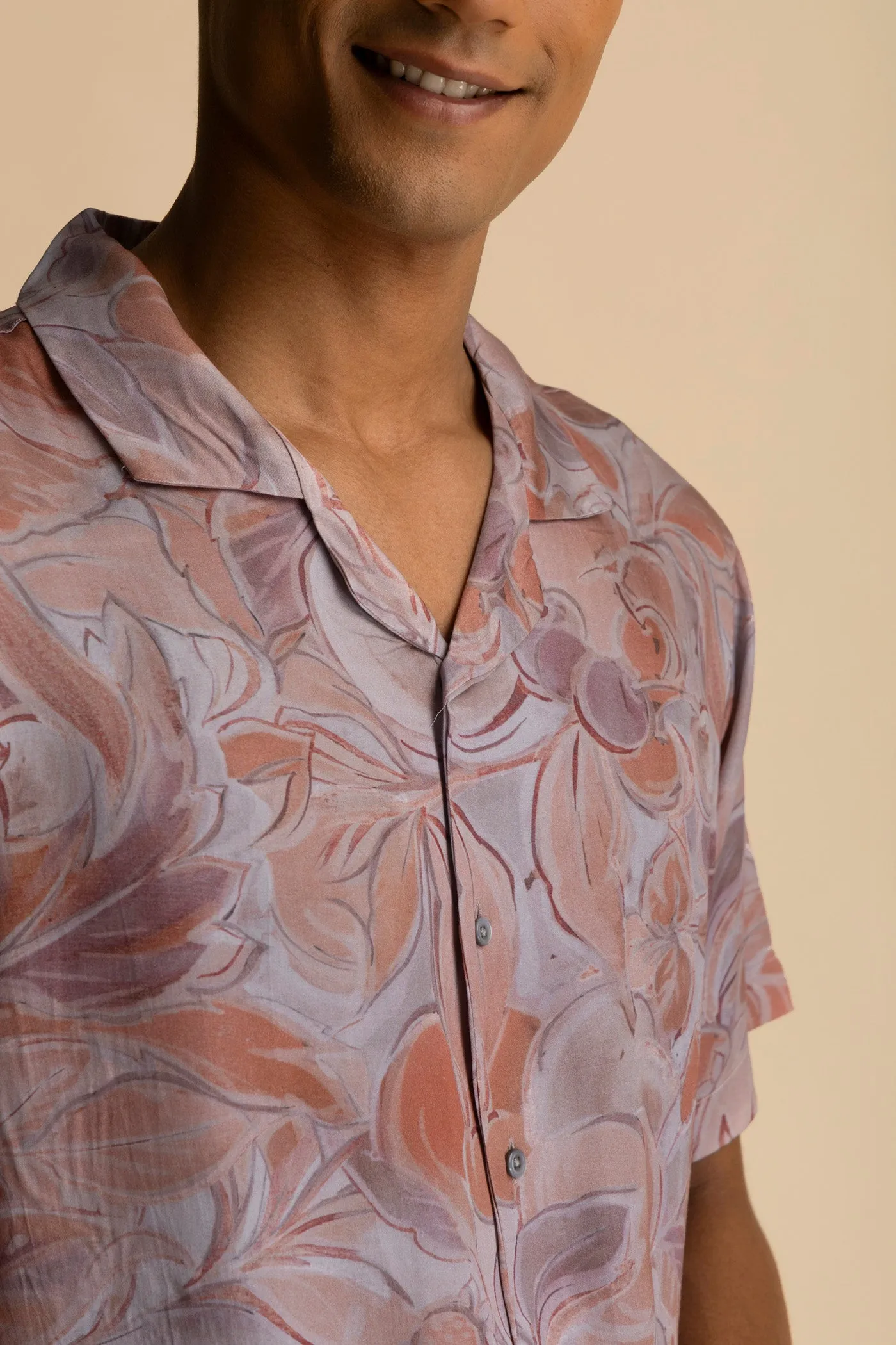 Pink Bloom Cuban Shirt EOSS