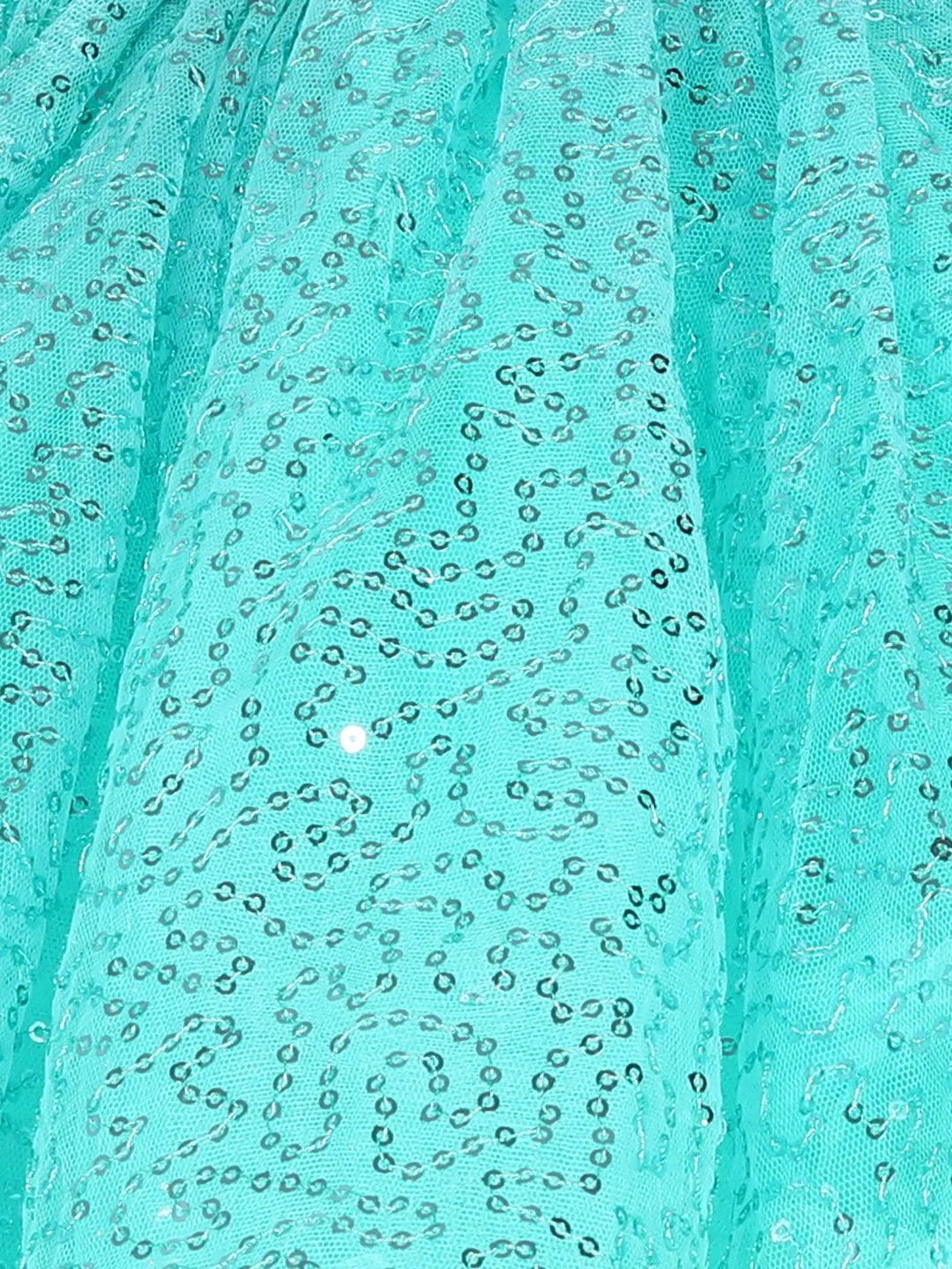 Pink Chick Sequins Skirt -Aqua