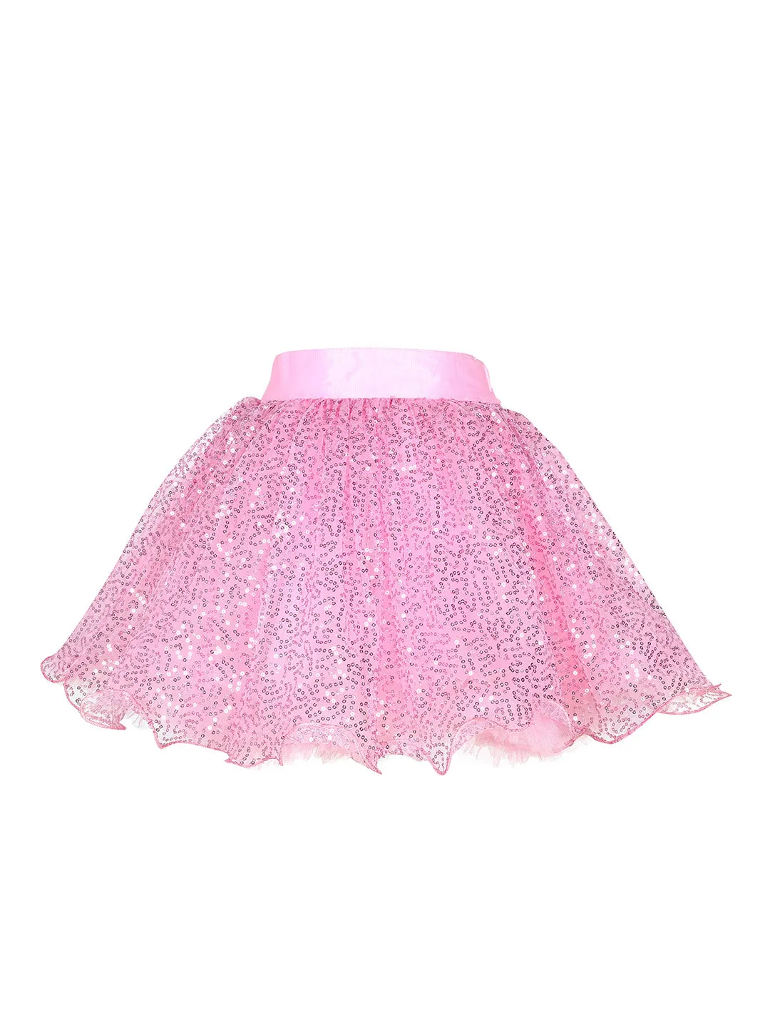 Pink Chick Sequins Skirt -Pink