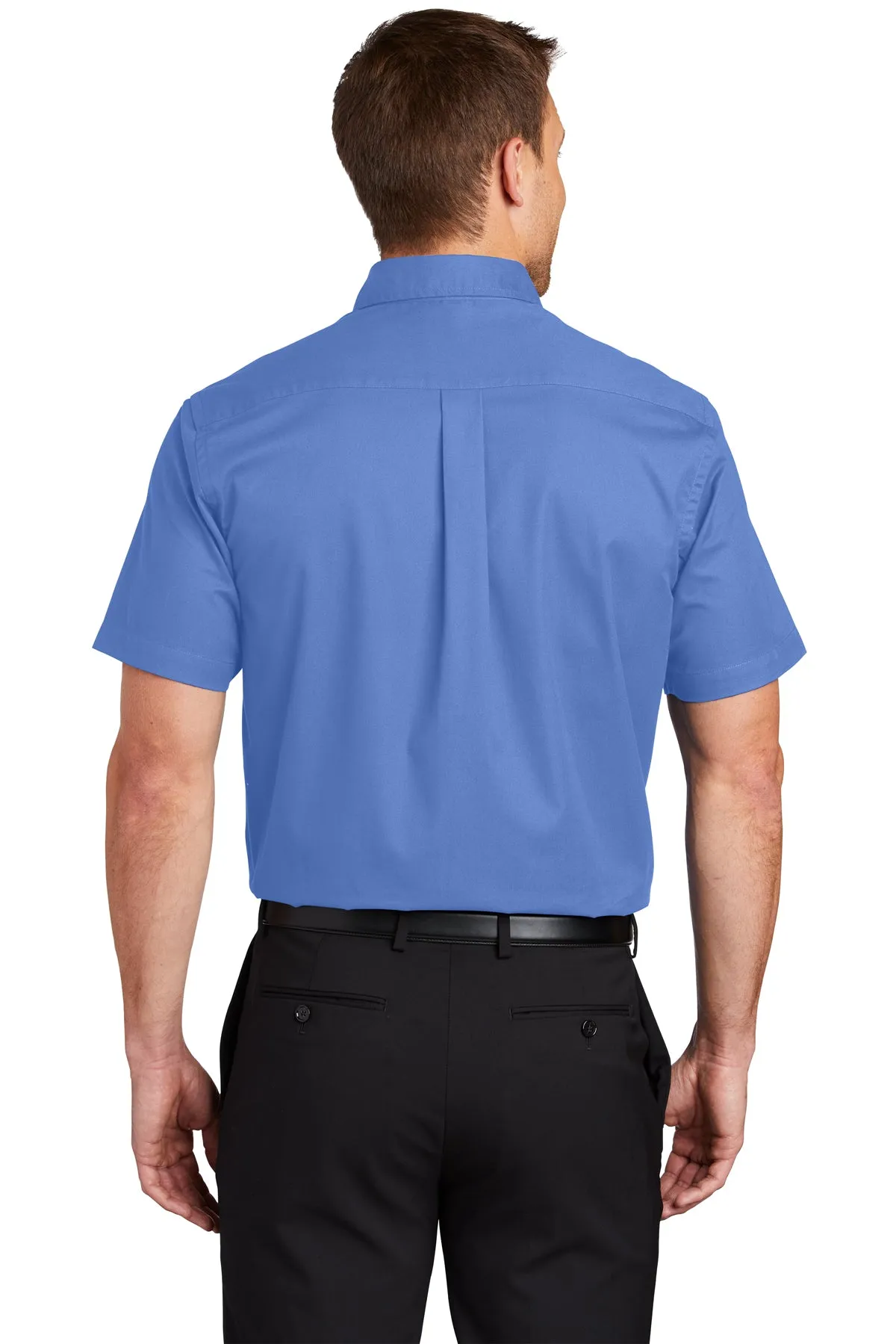 Port Authority Tall Short Sleeve Custom Easy Care Shirts, Ultramarine Blue