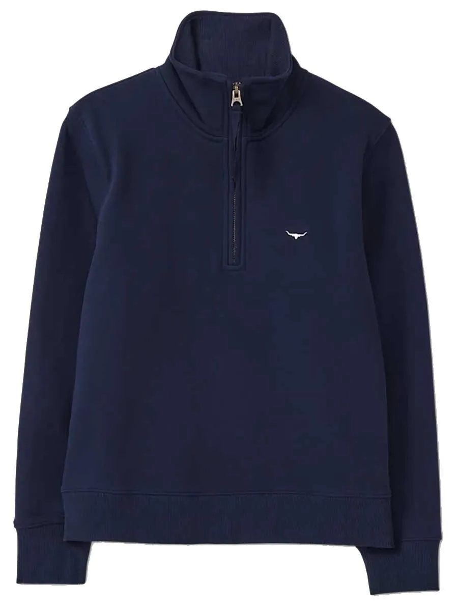 RM WILLIAMS Trickett Quarter Zip Sweatshirt - Women's - Navy