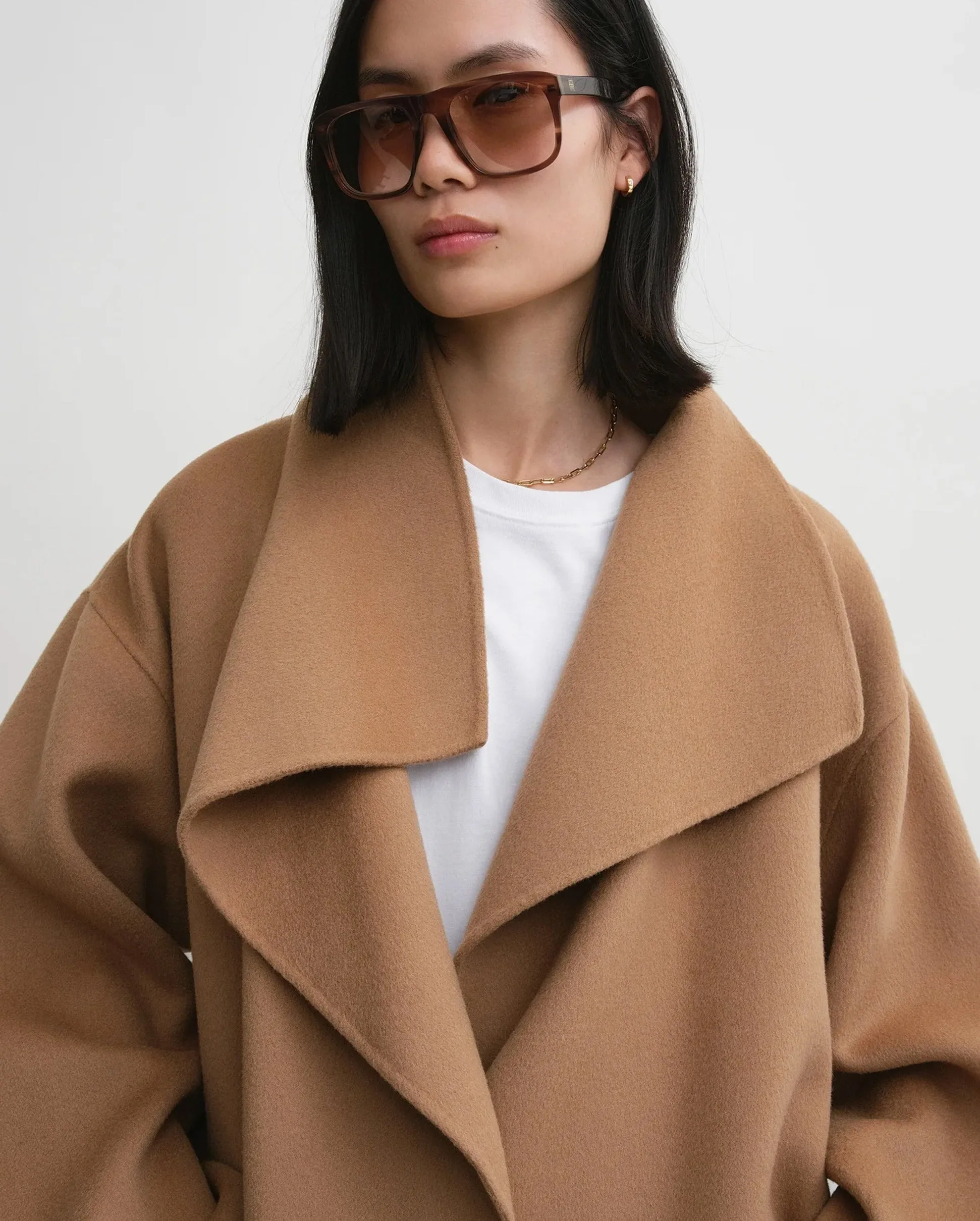 SIGNATURE WOOL CASHMERE COAT / CAMEL