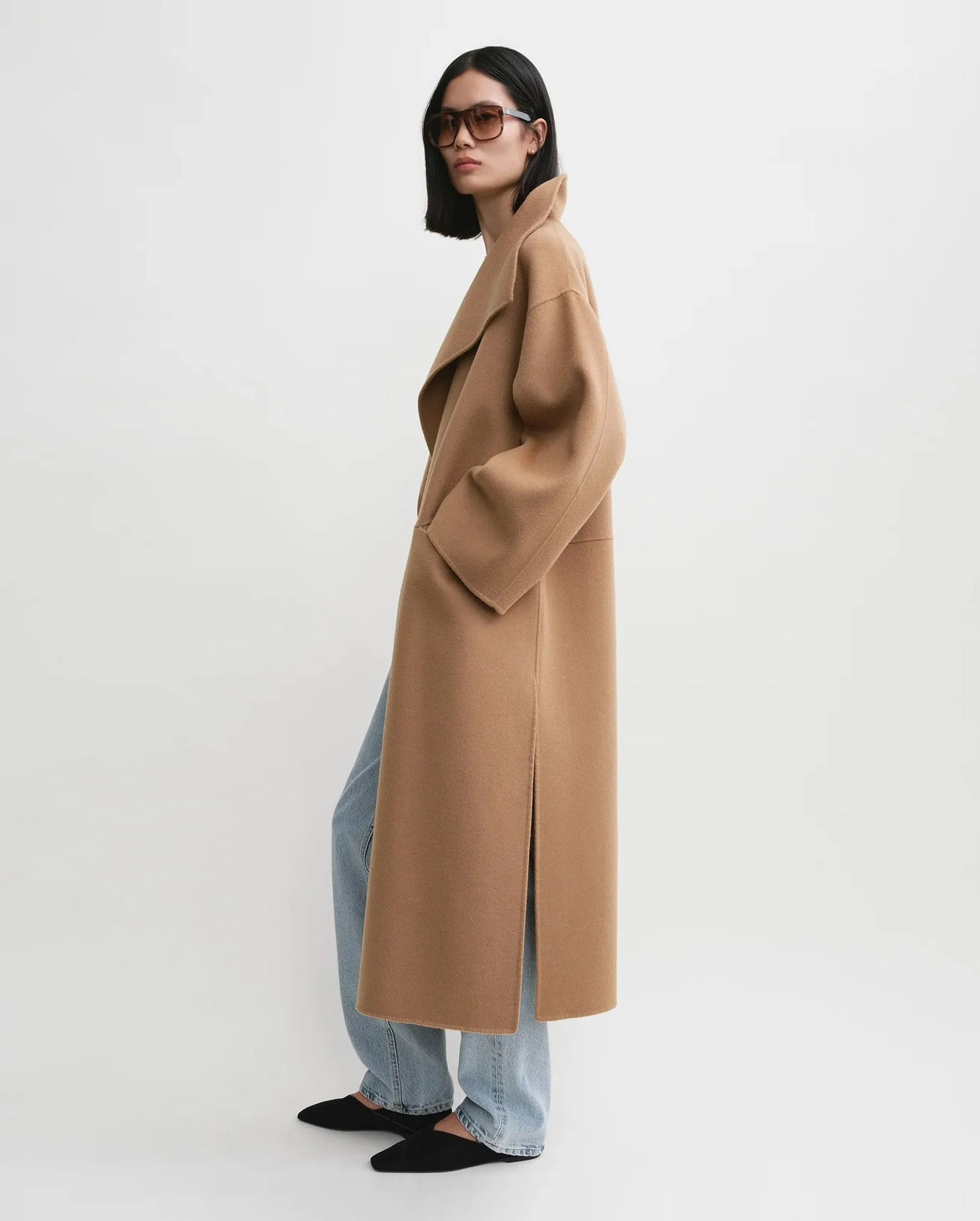 SIGNATURE WOOL CASHMERE COAT / CAMEL