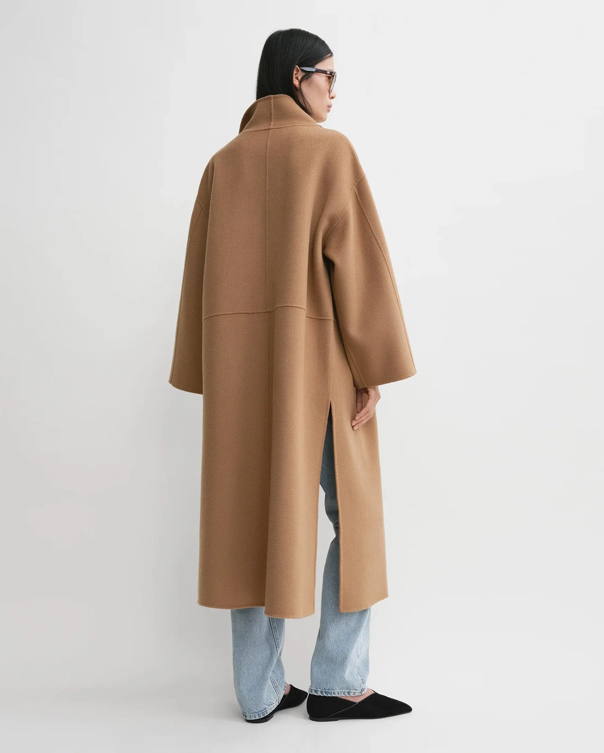 SIGNATURE WOOL CASHMERE COAT / CAMEL