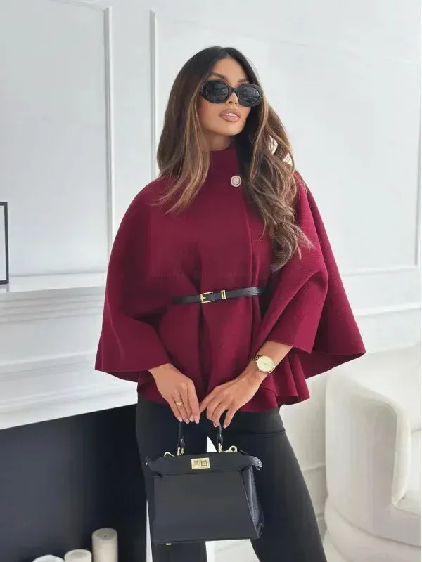 Sophia Mae - Elegant wool blend cape