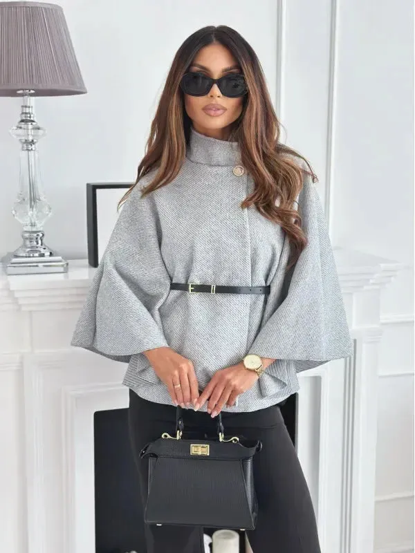 Sophia Mae - Elegant wool blend cape