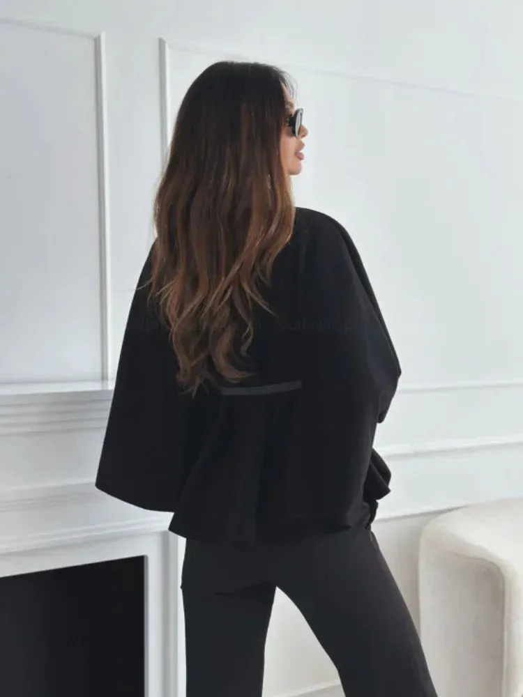 Sophia Mae - Elegant wool blend cape