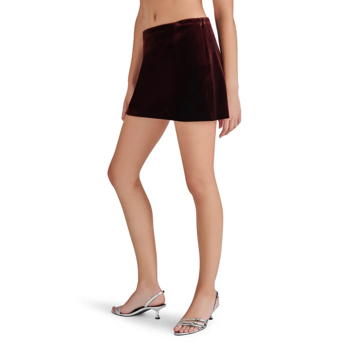 Steve Madden Cindi Stretch Velvet Mini Skort