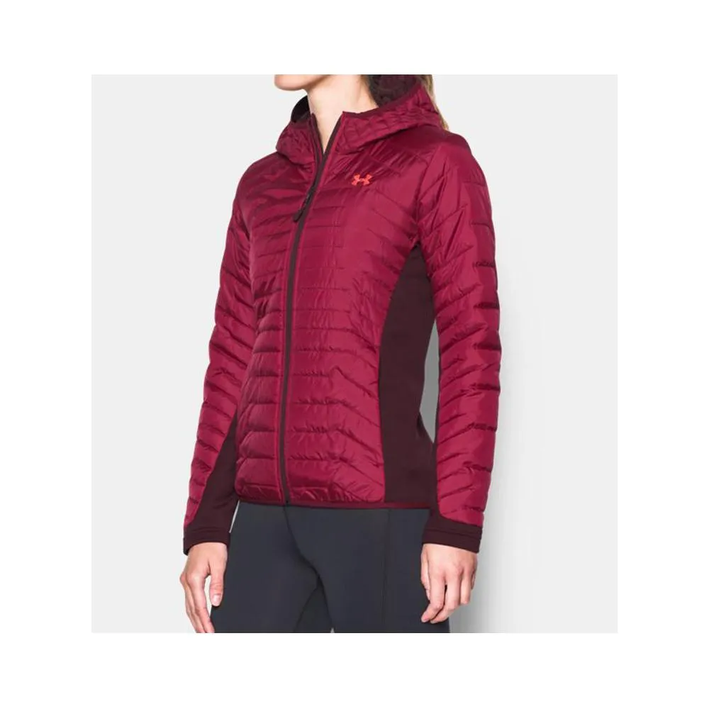 Under Armour ColdGear Reactor Hybrid Women's Ski Snowboard Jackets Vests Black/Currant/Raisin Red 1296863-923