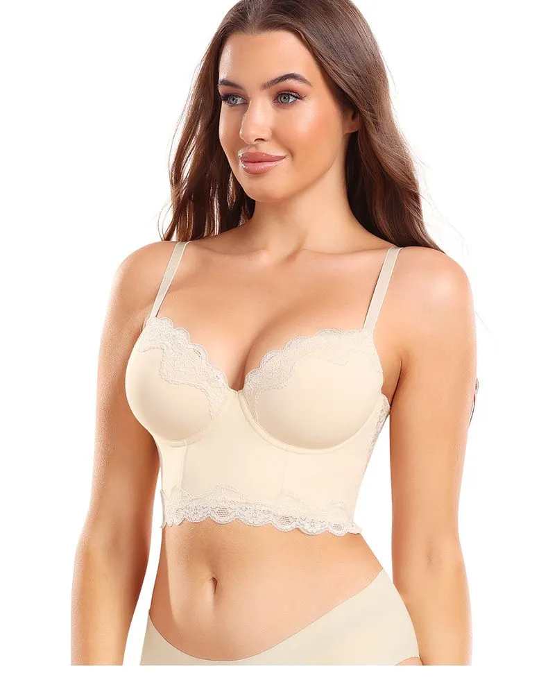 Women's Bras Women's Lace See Through Unlined Underwire Plus Size Bralette Bra