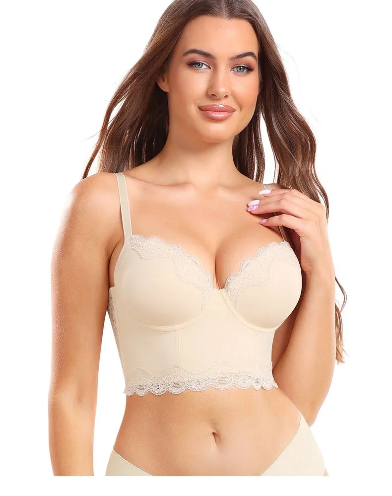 Women's Bras Women's Lace See Through Unlined Underwire Plus Size Bralette Bra