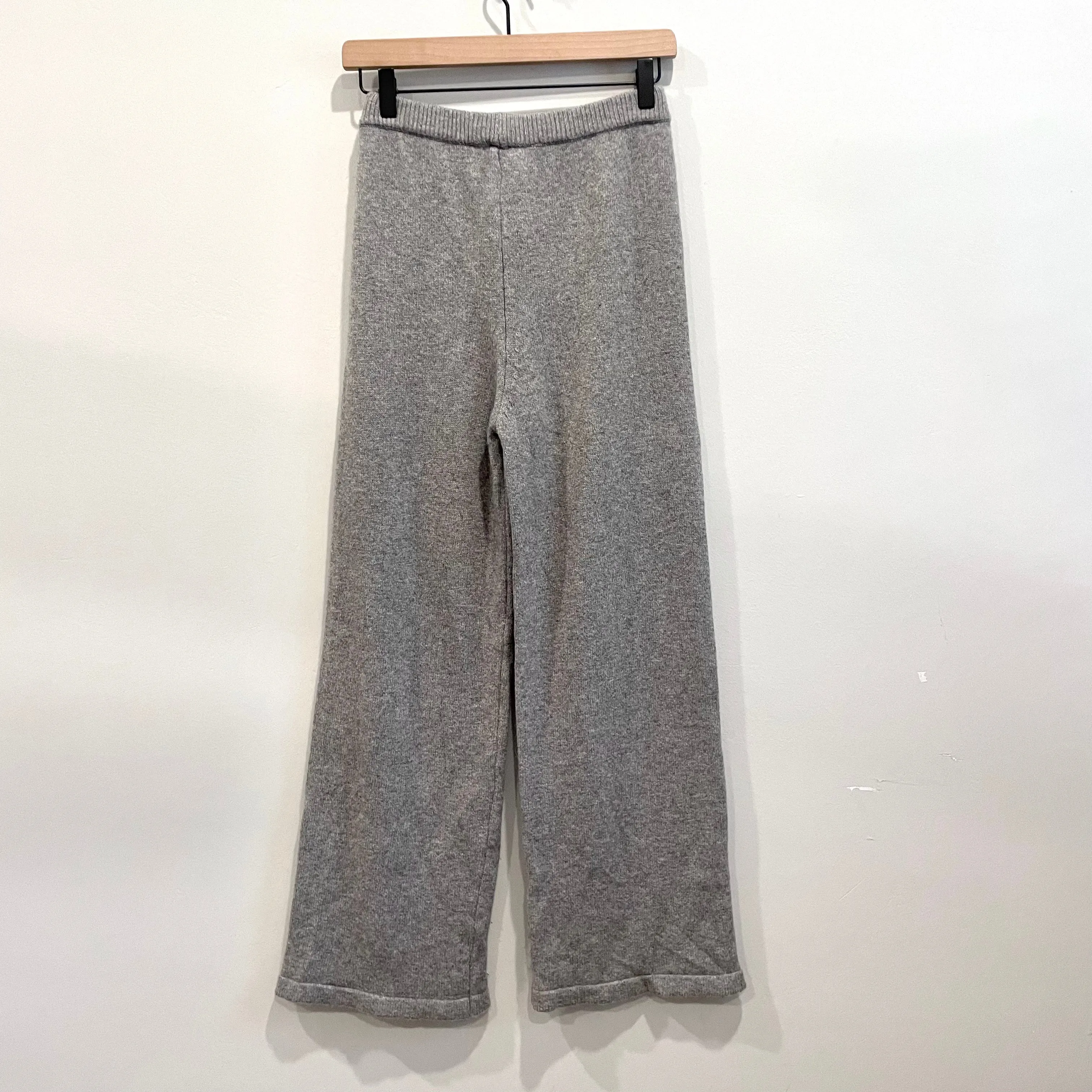 Wool Wide Leg Knit Pants